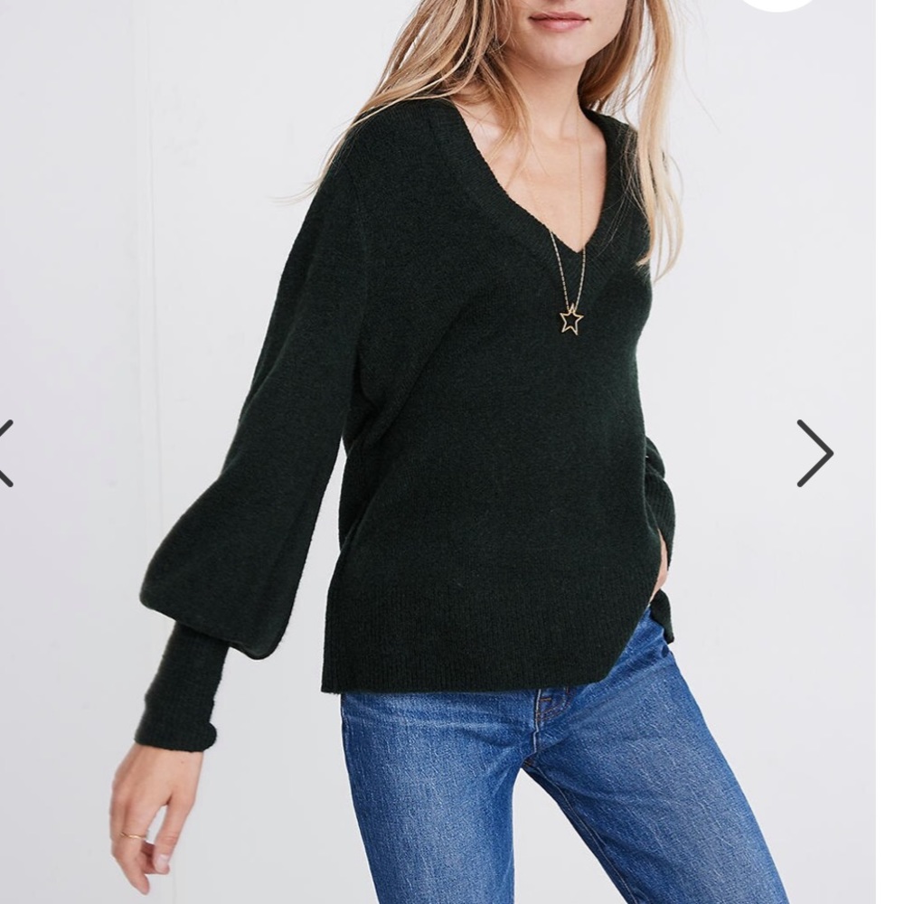 Madewell Dashwood V-Neck Sweater in Coziest Yarn
